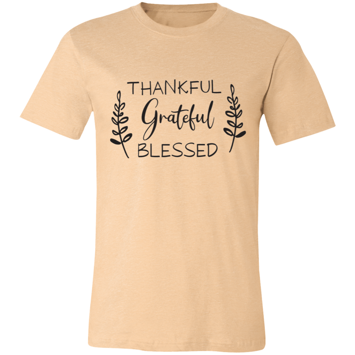 Thankful Grateful Blessed Short-Sleeve T-Shirt