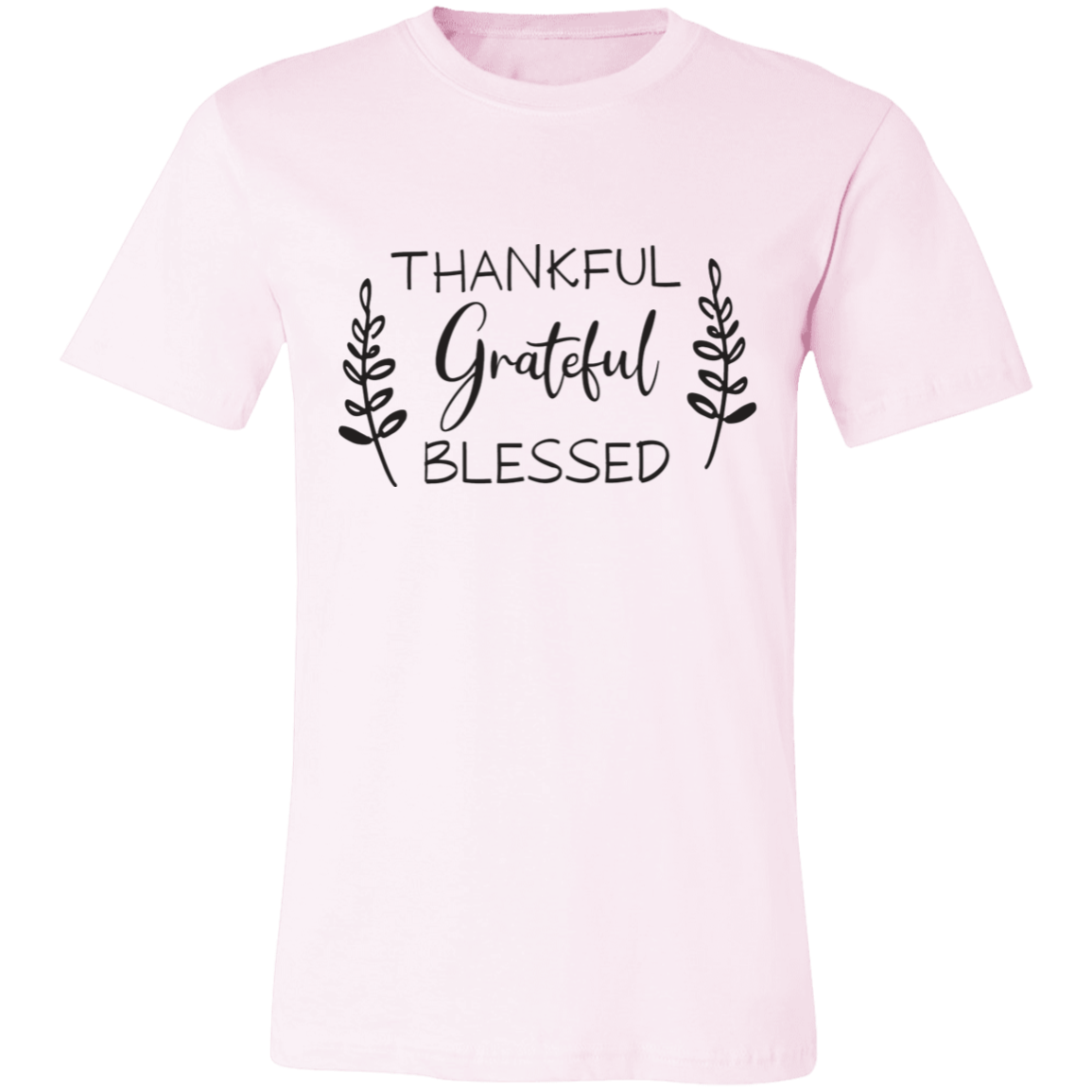 Thankful Grateful Blessed Short-Sleeve T-Shirt