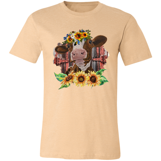 Sunflower Cow Short-Sleeve T-Shirt