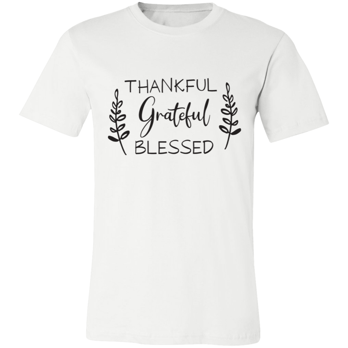 Thankful Grateful Blessed Short-Sleeve T-Shirt