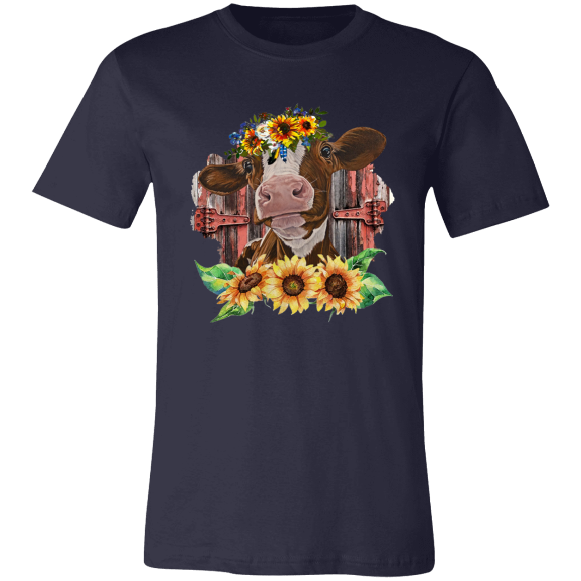 Sunflower Cow Short-Sleeve T-Shirt