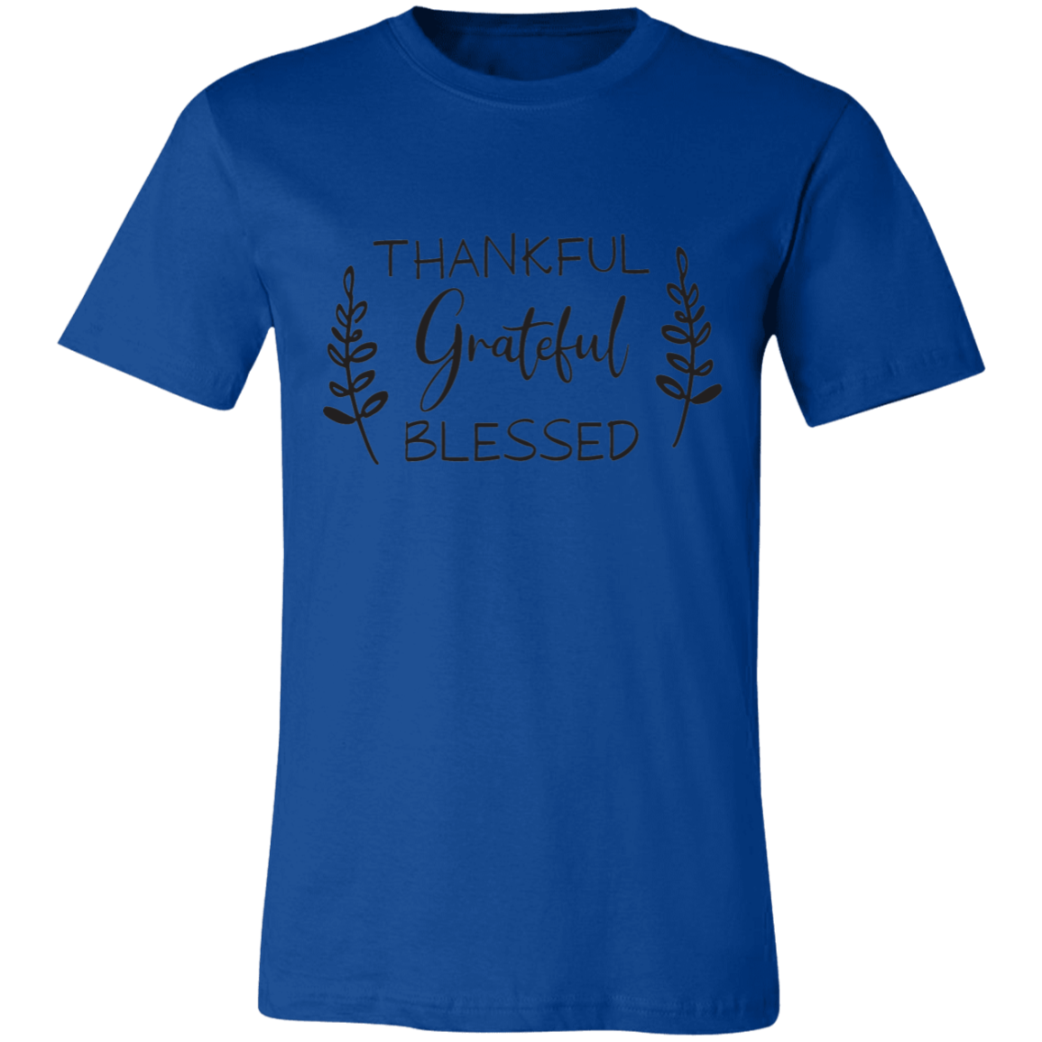 Thankful Grateful Blessed Short-Sleeve T-Shirt