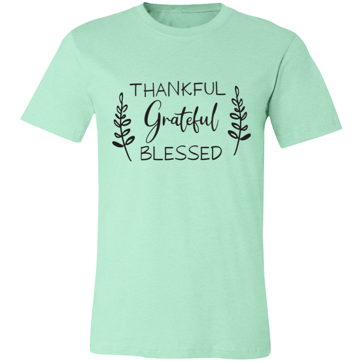 Thankful Grateful Blessed Short-Sleeve T-Shirt