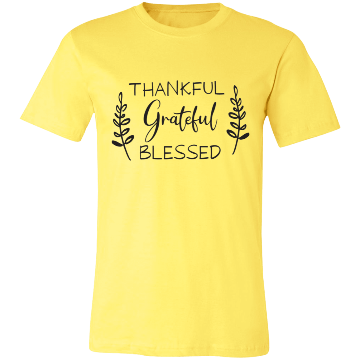 Thankful Grateful Blessed Short-Sleeve T-Shirt