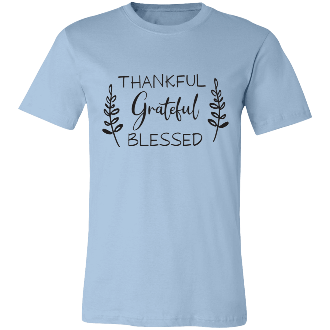 Thankful Grateful Blessed Short-Sleeve T-Shirt