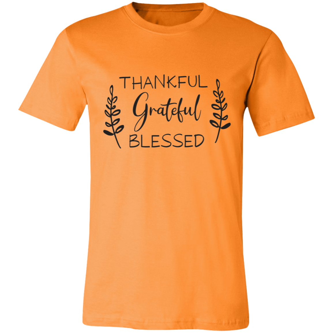 Thankful Grateful Blessed Short-Sleeve T-Shirt