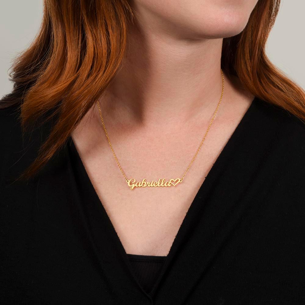 Name Necklace with Heart