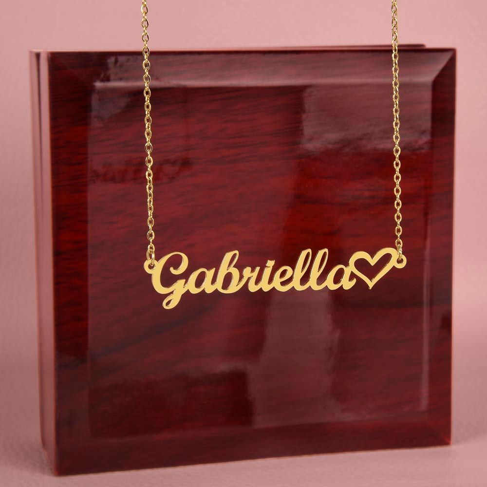 Name Necklace with Heart