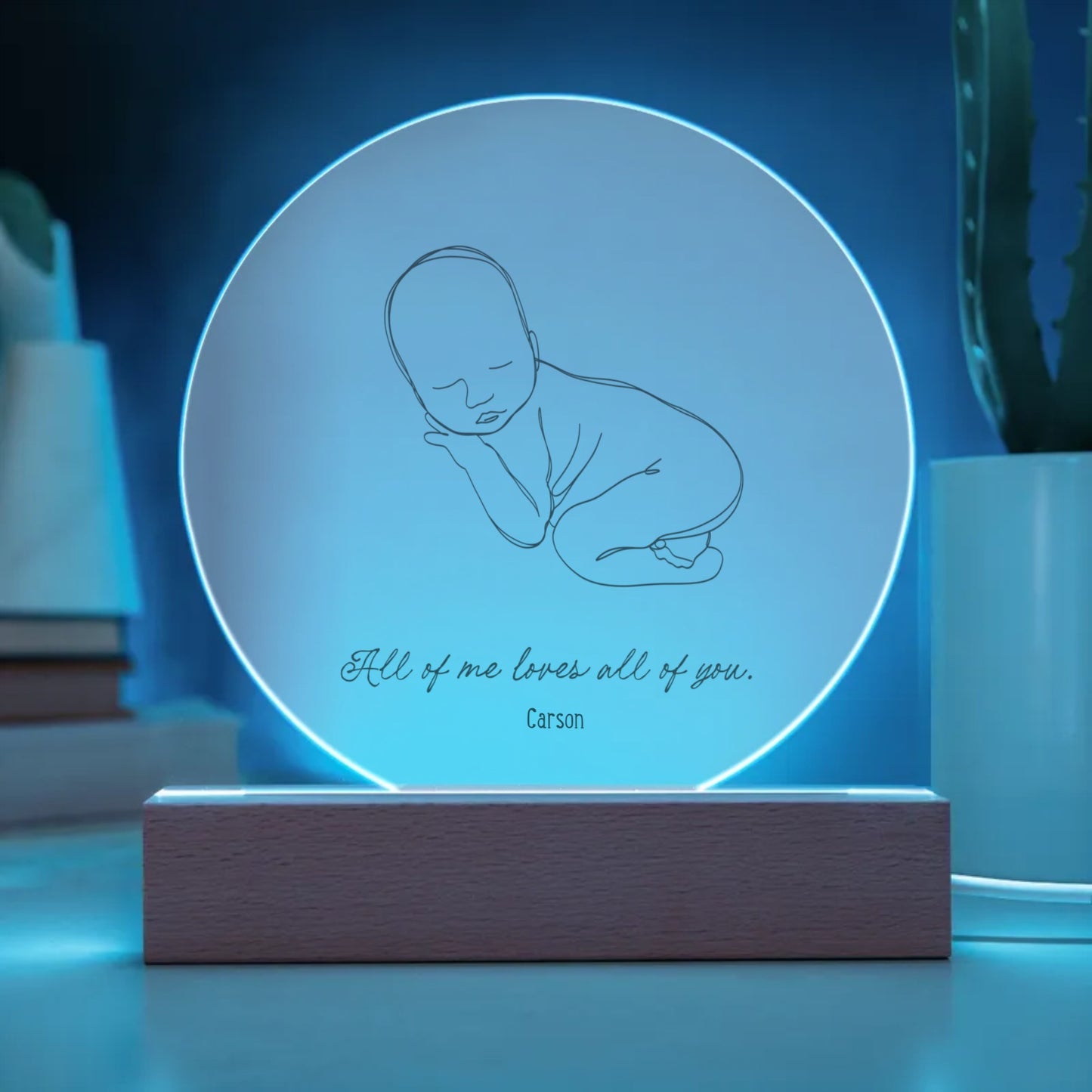 Personalized Baby Circle Acrylic Plaque